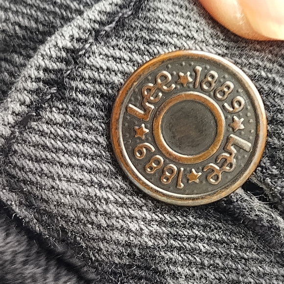 Vtg Lee's Mens Black Denim Jeans Regular Fit 42x30 - Picture 6 of 13